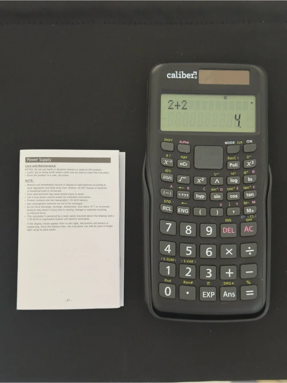 Scientific Calculator — Black